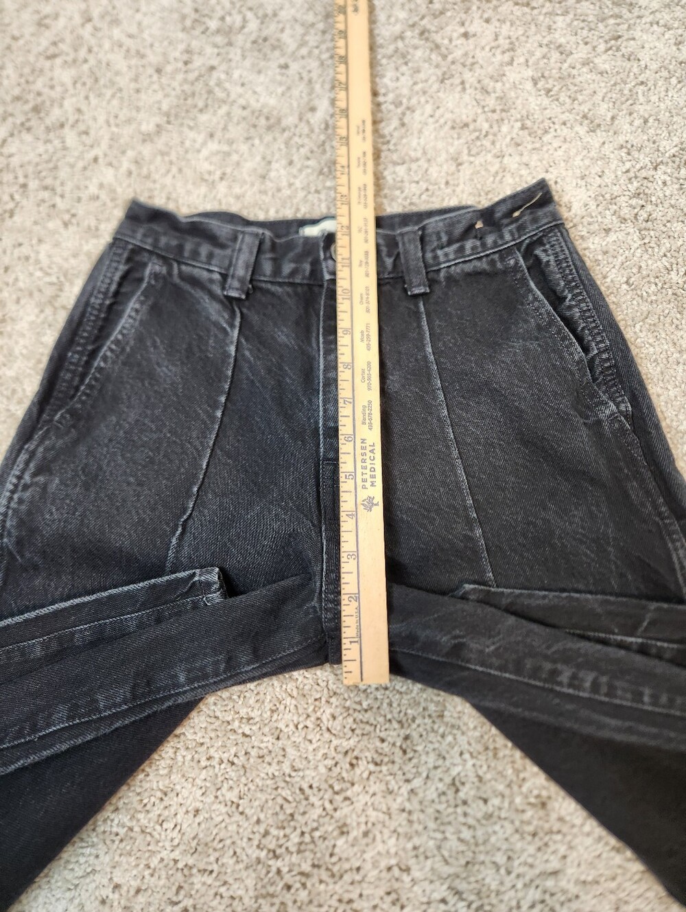 Madewell Super Wide Leg Jeans Black Size 26 - Picture 6 of 7
